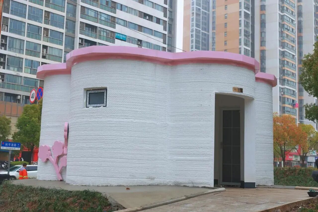 建筑垃圾再生料3D打印公厕现身武汉