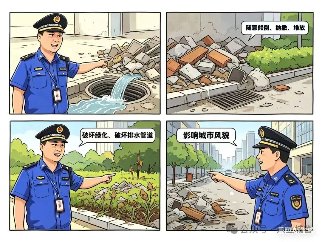 玉林市兴业县建筑垃圾处置红线,违规严查重罚